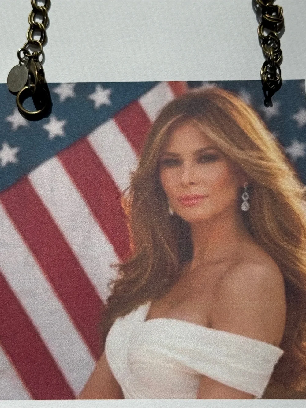 Patriotic Portrait Ornament of Melania Trump
